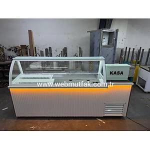 Kumpir & Waffle Tezgah� Seti 300 cm | So�utmal� Waffle Dolab� + Kasa