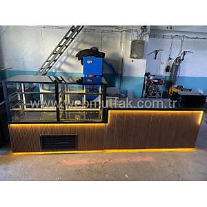150 cm So�utmal� Pasta ve ��ecek Dolab� + 250 cm Haz�rl�k Tezgah� Set