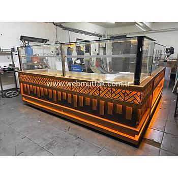 Sulu Sistem B�rek Tezgah� 300+250 cm | Paslanmaz B�reklik Tezgah� L Banko