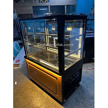 Ekler ve S�tl� Tatl� Dolab� 100 cm So�utmal� �ift Caml� Vitrin