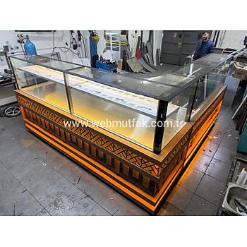 Sulu Sistem B�rek Tezgah� 300+250 cm | Paslanmaz B�reklik Tezgah� L Banko