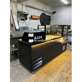 �i�k�fte Tezgah� Seti 220 cm | So�utmal� �i�k�fte Dolab� + Tatl� Dolab� + Kasa