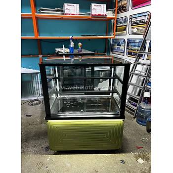 So�utmal� Pasta Te�hir Dolab� 100x65x130 cm | �ift Caml�, Led Ayd�nlatmal�, +4�C