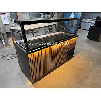 200 cm So�utmal� �i�k�fte Tezgah� | Ah�ap Panel Ledli �i�k�fte Dolab�