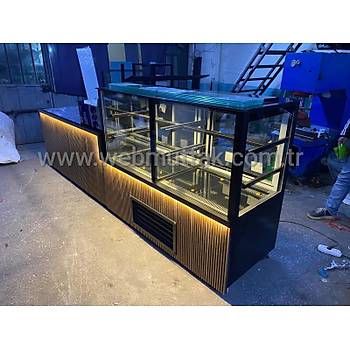 150 cm So�utmal� Pasta ve ��ecek Dolab� + 250 cm Haz�rl�k Tezgah� Set