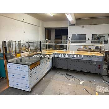 Sulu Sistem B�rek Tezgah� 300+250 cm | Paslanmaz B�reklik Tezgah� L Banko