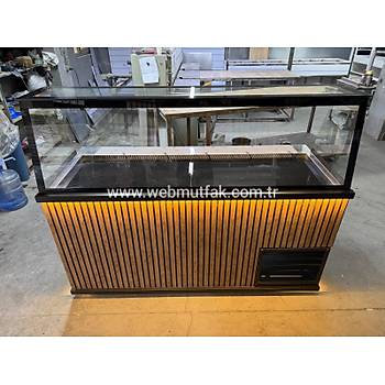 200 cm So�utmal� �i�k�fte Tezgah� | Ah�ap Panel Ledli �i�k�fte Dolab�