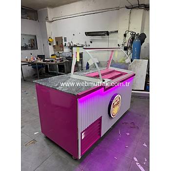 So�utmal� Waffle Dolab� 200 cm | �ikolata Eritmeli Waffle Tezgah� + Kasa