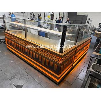 Sulu Sistem B�rek Tezgah� 300+250 cm | Paslanmaz B�reklik Tezgah� L Banko