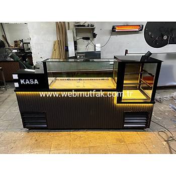 �i�k�fte Tezgah� Seti 220 cm | So�utmal� �i�k�fte Dolab� + Tatl� Dolab� + Kasa