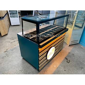 150 cm So�utmal� Kumpir Dolab� +4�C Depolu LED�li Tezgah