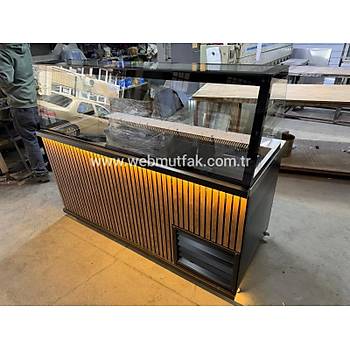 200 cm So�utmal� �i�k�fte Tezgah� | Ah�ap Panel Ledli �i�k�fte Dolab�