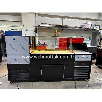 �i�k�fte Tezgah� Seti 220 cm | So�utmal� �i�k�fte Dolab� + Tatl� Dolab� + Kasa