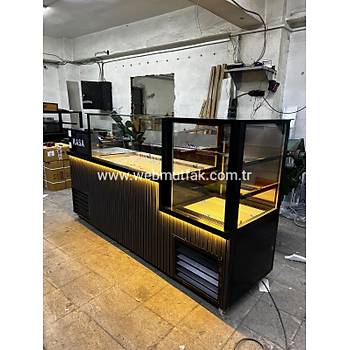 �i�k�fte Tezgah� Seti 220 cm | So�utmal� �i�k�fte Dolab� + Tatl� Dolab� + Kasa