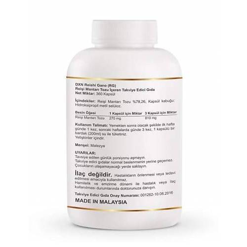 DXN Ganocelium (GL) 360 Krmz Mantar Ganoderma Lucidum Gold