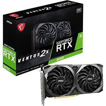 MSI RTX 3050 Ventus 2X 8G OC 128 Bit GDDR6 8 GB Ekran Kart-OUTLET-KUTU HASARLI