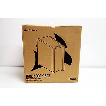 Corsair CC-9011212-WW Icue 5000X Tamperli Cam Yan Panel Mid Tower Bilgisayar Kasas - OUTLET - Kutusu Hasarl