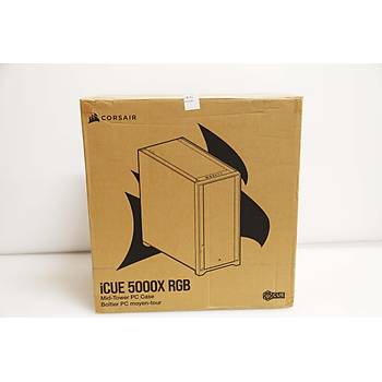 Corsair CC-9011212-WW Icue 5000X Tamperli Cam Yan Panel Mid Tower Bilgisayar Kasas - OUTLET - Kutusu Hasarl