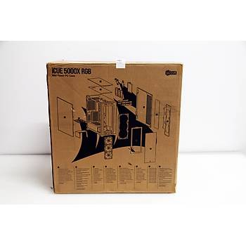 Corsair CC-9011212-WW Icue 5000X Tamperli Cam Yan Panel Mid Tower Bilgisayar Kasas - OUTLET - Kutusu Hasarl