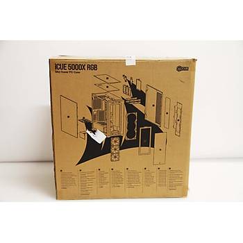 Corsair CC-9011212-WW Icue 5000X Tamperli Cam Yan Panel Mid Tower Bilgisayar Kasas - OUTLET - Kutusu Hasarl