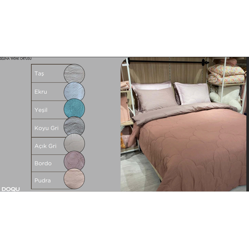 Selina �ift Ki�ilik Yatak �rt�s� (Renk Se�iniz)