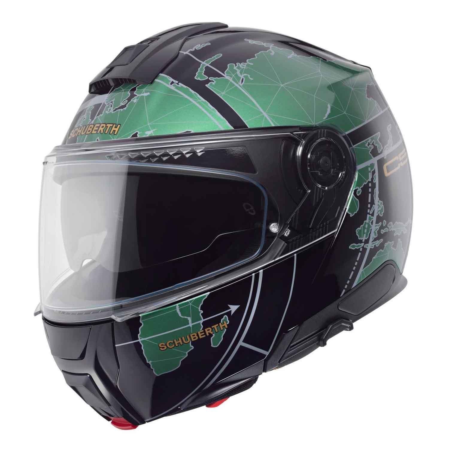 SCHUBERTH C5 GLOBE GREEN ÇENE AÇILIR MOTOSİKLET KASK