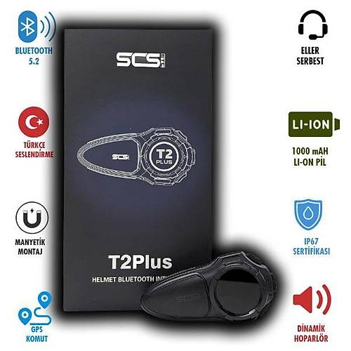 SCS T2 PLUS BLUETOOTH VE INTERCOM