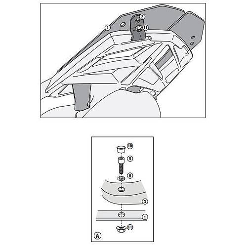 GIVI SR5109 BMW F800GT (13-20) - F800R (09-20) - F800ST (06-16) ARKA �ANTA TA�IYICI