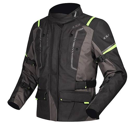 LS2 Narvik Kadn Mont Gri-Siyah-Neon Sar