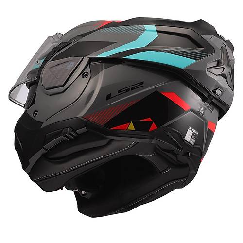 LS2 ADVANT 2 TRIPLE GR�-KIRMIZI-S�YAH-TURKUAZ KASK