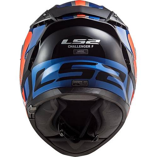 LS2 Challenger Galatic Mavi-Turuncu Kapal Kask