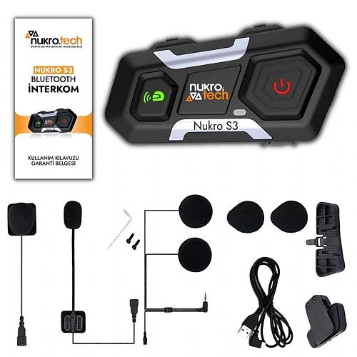 Nukrotech Nukro S3 Bluetooth Intercom Seti W