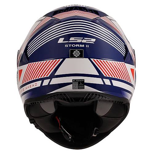 LS2 Storm 2 Dodger Beyaz-Navy Mavi Kapal Kask