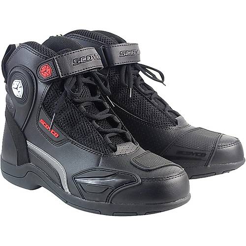 SCOYCO MT015 KORUMALI S�YAH KISA MOTOS�KLET BOT