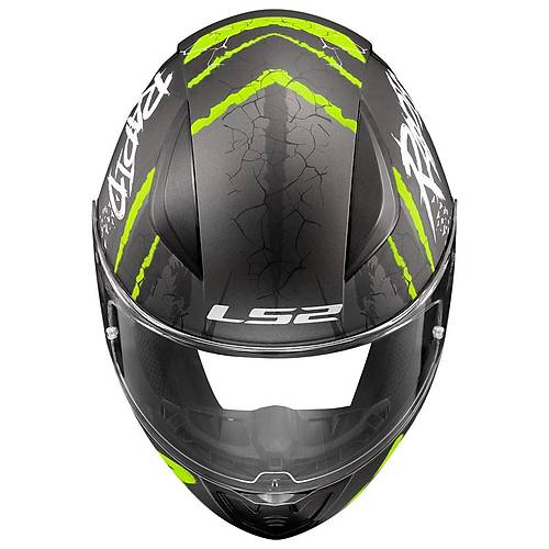 LS2 RAPID 2 RAVEN MAT S�YAH-GR�-NEON SARI KASK