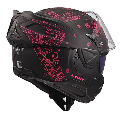 LS2 ADVANT 2 SOPHIA MAT S�YAH-PEMBE KASK