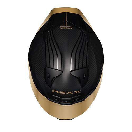 NEXX X.R3R Golden Edition Karbon Mat Siyah-Sar Kapal Kask