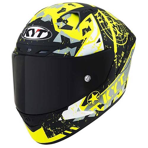 KYT NZ RACE KASK BLAZING MATT YELLOW