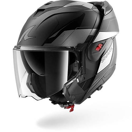 Shark Oxo Mekarium Mat Antrasit Krom Siyah �ene A��l�r Kask