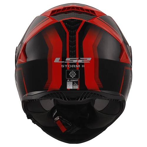 LS2 STORM 2 TRACKER S�YAH-KIRMIZI KASK