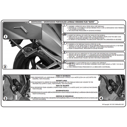 GIVI PLR7401 DUCATI MULTISTRADA 1200 (10-14) YAN �ANTA TA�IYICI