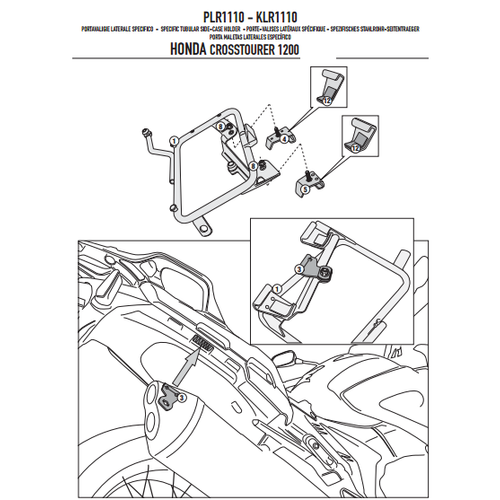GIVI PLR1110 HONDA VFR 1200X CROSSTOURER (12-19) YAN �ANTA TA�IYICI