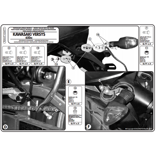 GIVI PLX447 KAWASAKI VERSYS 650 (06-09) YAN �ANTA TA�IYICI