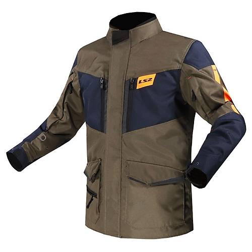 LS2 Metropolis Evo Haki-Mavi-Neon Turuncu Klk Motosiklet Montu