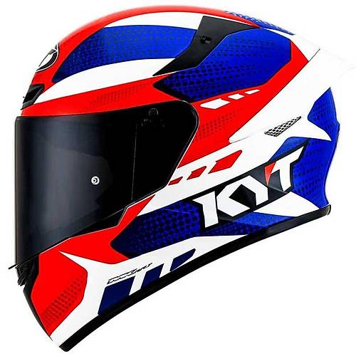 KYT TT-Course Gear Mavi-Krmz Kapal Kask