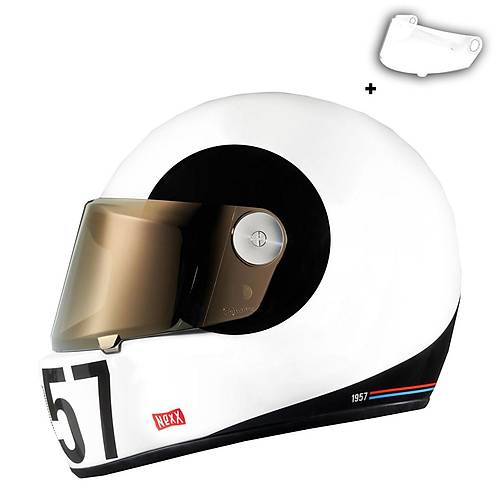 NEXX X.G100R SPUTNIK BEYAZ-S�YAH KASK