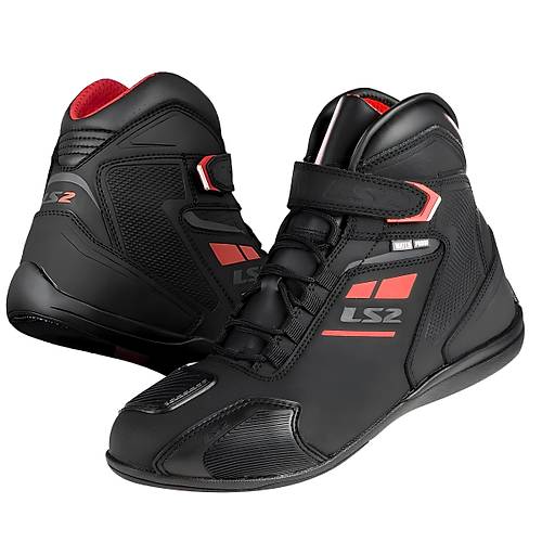 LS2 GARRA WP BOT SYAH-KIRMIZI