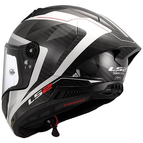 LS2 THUNDER KARBON GP AERO RAUTE BEYAZ-GR� KASK