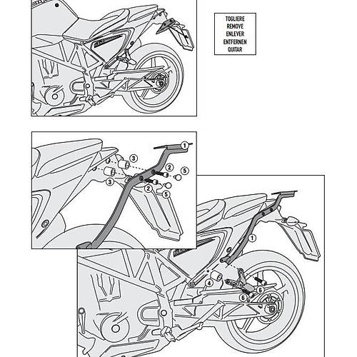GIVI 7702FZ KTM DUKE 690 (12-20) ARKA �ANTA TA�IYICI