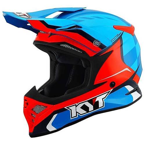 Kyt Skyhawk Kask Glow�ng Mavi Turuncu Fluo